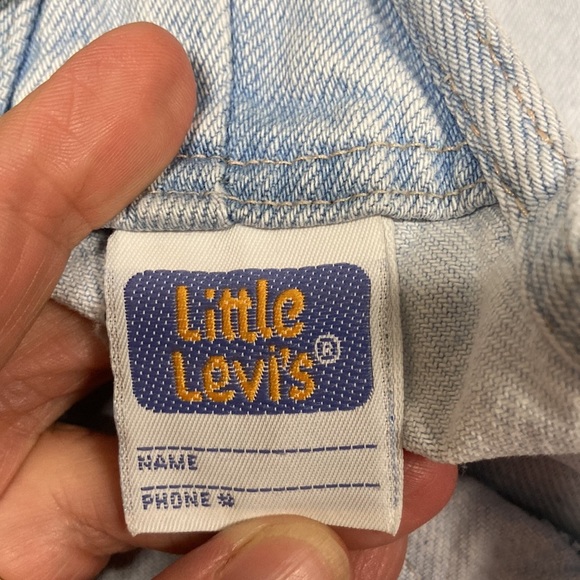 Vintage Levi’s white tab removable strap overalls made in USA 24 months unisex - Picture 13 of 15